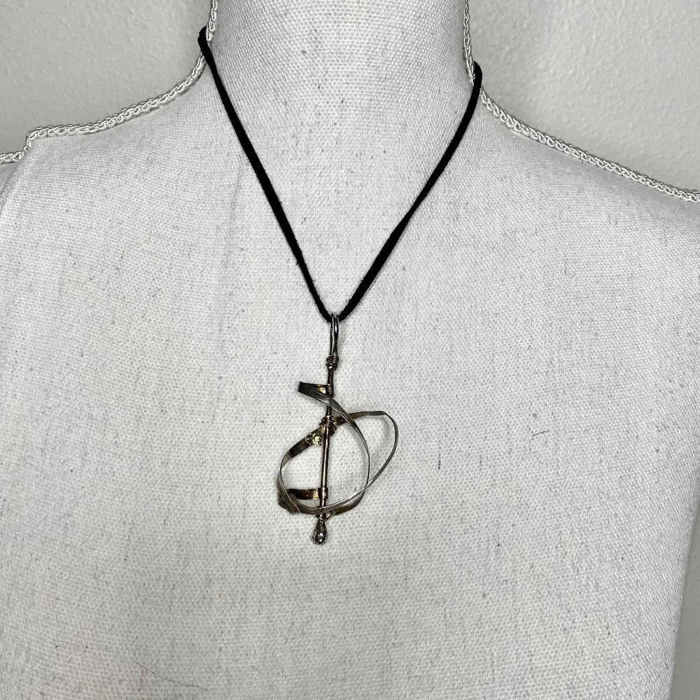 Handmade Genuine Silver Pendant Necklace Goth Hippie